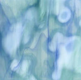 Artisan Lt Blue, Green, White Mottle - Stained Glass Express 