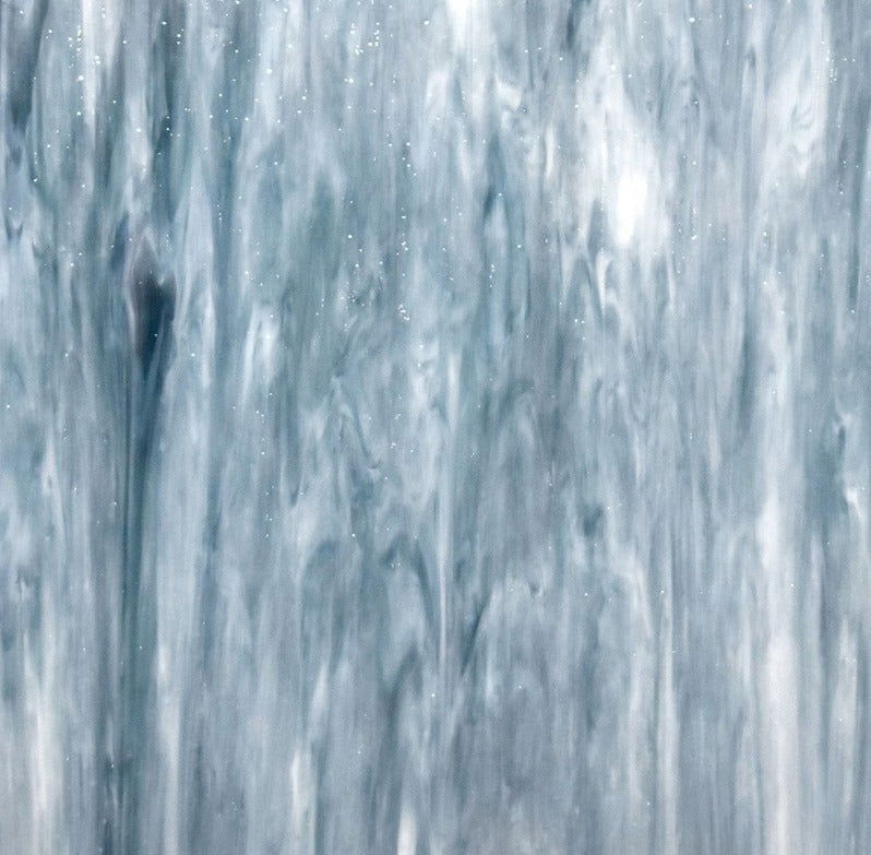 Artisan Med Blue Gray, White - Stained Glass Express 