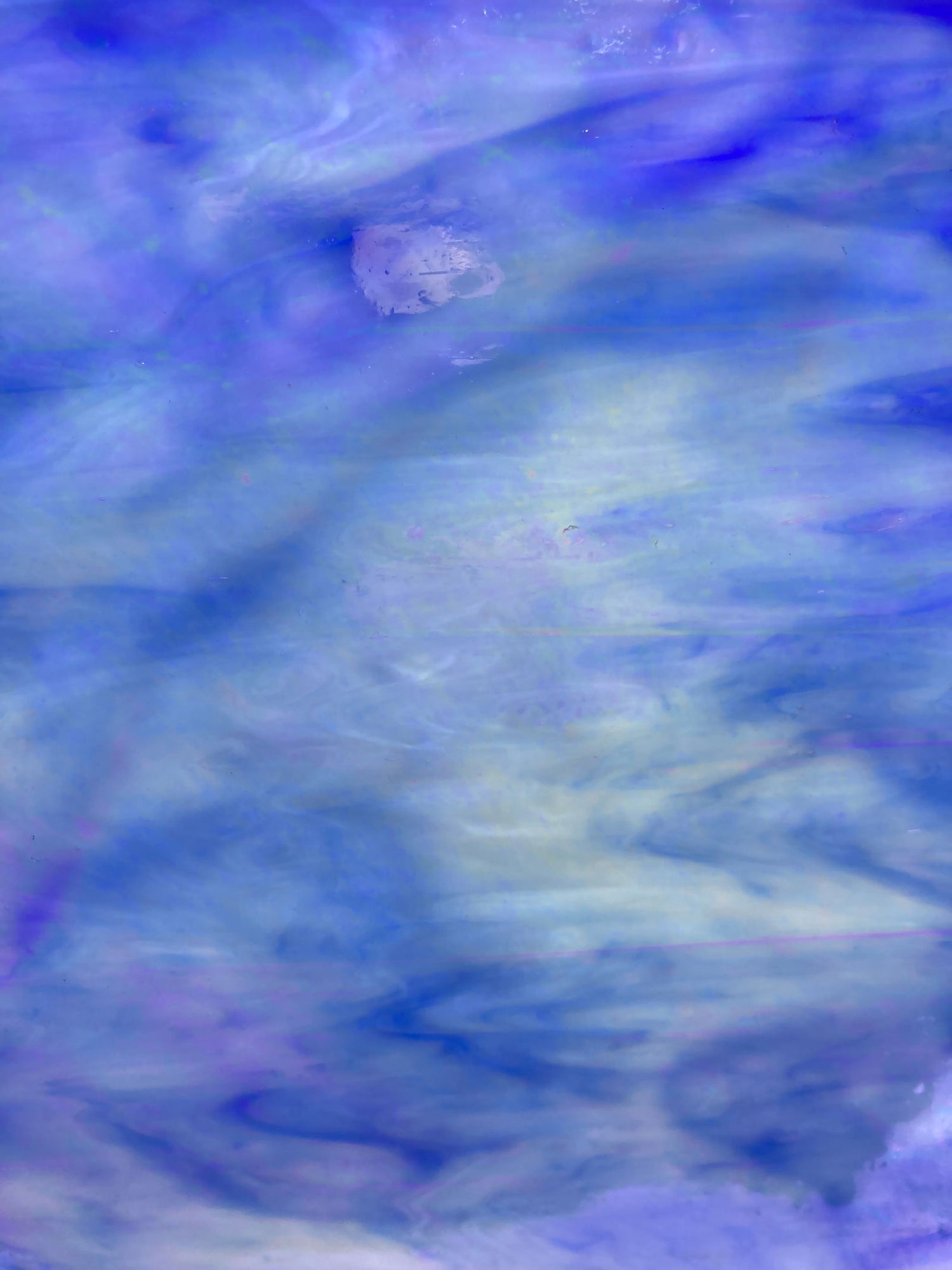 Artisan Medium Blue Opal Irid - Stained Glass Express 