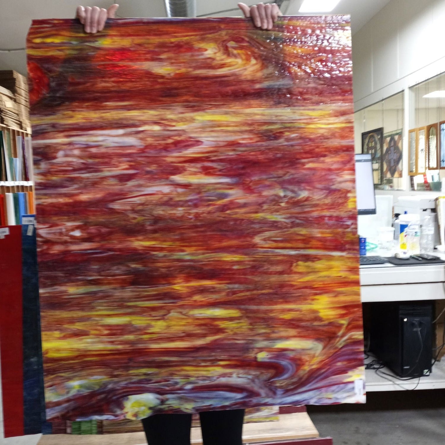 Artisan Red, Yellow, White - Stained Glass Express 