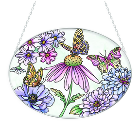 Aubergine Song Suncatcher - Stained Glass Express 
