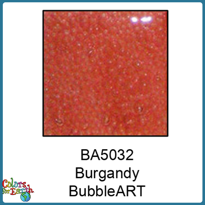 Colors For Earth Burgandy BubbleART Enamel Glass Paint