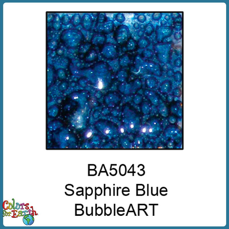 Colors For Earth Sapphire Blue BubbleART Enamel Glass Paint