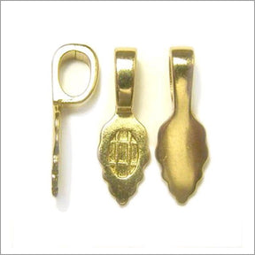 BAIL LEAF 18K GLD PLTD LG 25PK - Stained Glass Express 