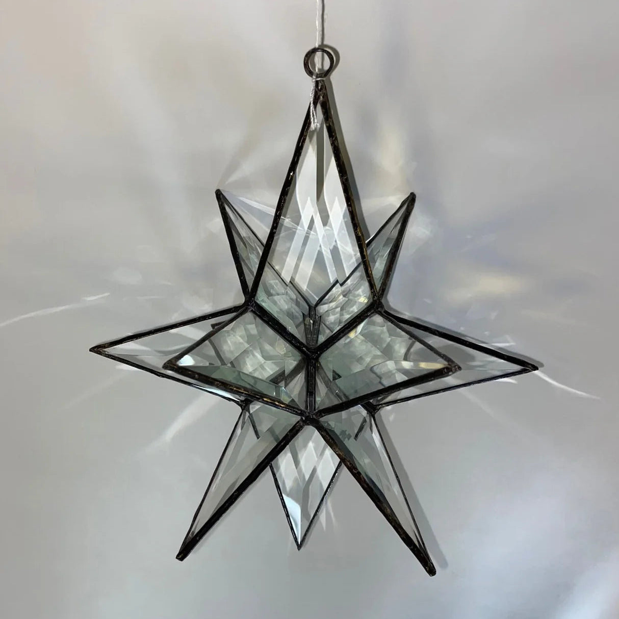 Large Star Bevel Clusters - Pair Of Glass Beveled Stars For Stained Glass Projects