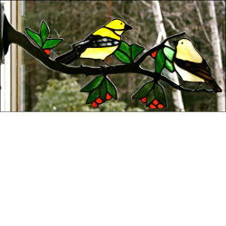 BRANCH DOWN GOLDFINCHES KIT - Stained Glass Express 