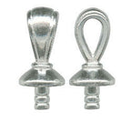 Bead Capper with Bail White Plated - Stained Glass Express 