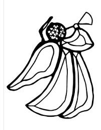 Bevel  AngelCluster W/Horn - Stained Glass Express 