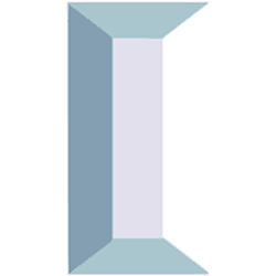 Bevel Clear Rectangle 1 1/2 x 3" - Stained Glass Express 