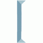 Bevel Clear Rectangle 1"x 6" - Stained Glass Express 