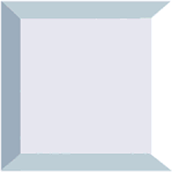 Bevel Clear Square  4" - Stained Glass Express 