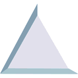 Bevel Clear Triangle 5"x 5" x 5" - Stained Glass Express 