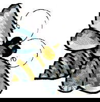 Bevel Cluster Bumble Bee - Stained Glass Express 