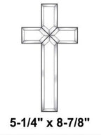 Bevel Cluster Cross Large - Stained Glass Express 