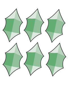 Bevel Cluster Holly Leaf Green - Stained Glass Express 