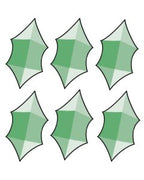 Bevel Cluster Holly Leaf Green - Stained Glass Express 