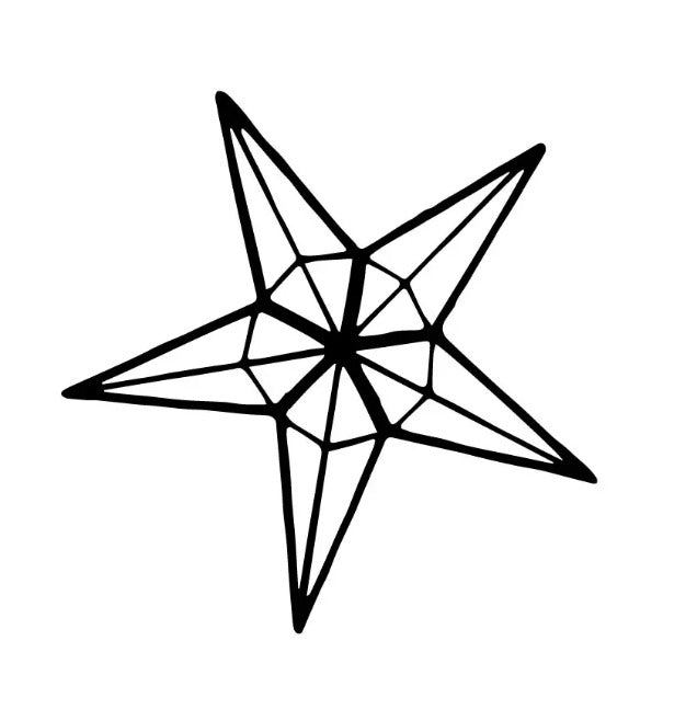 Bevel Cluster Small Star (4mm) - Stained Glass Express 