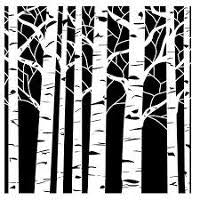 Birch Trees Fusing Stencil - Stained Glass Express 