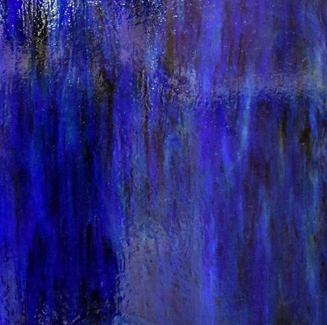 Blue, Purple, Lime, Clear Streaky - Stained Glass Express 