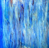 Blue, Purple, Lime, Clear Streaky - Stained Glass Express 