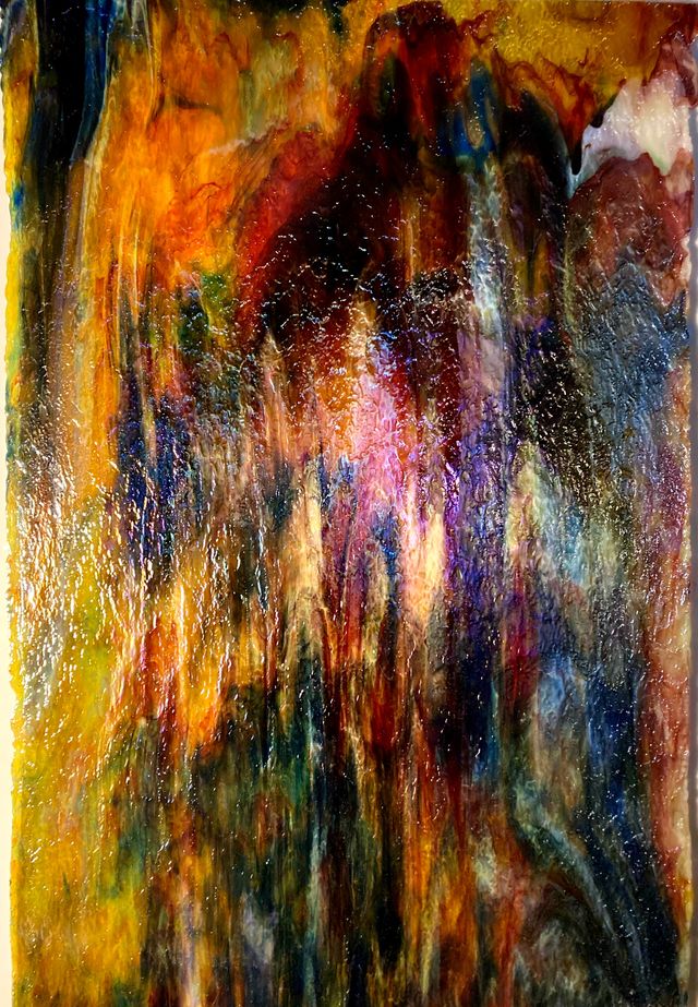 Blue, Red, Yellow, Green, Gold Pink Irid - Stained Glass Express 