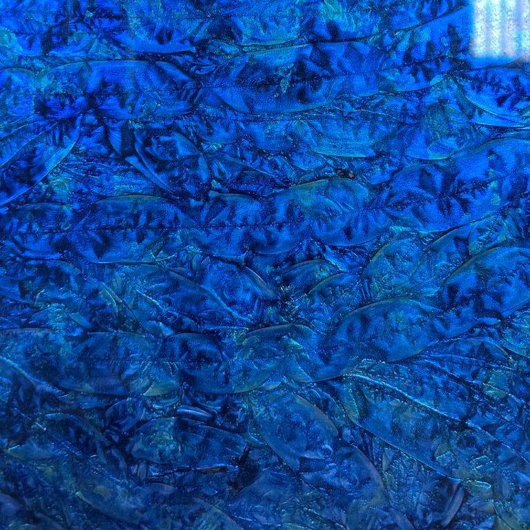 Blue and Blue Green Van Gogh Metallic Finish Glass