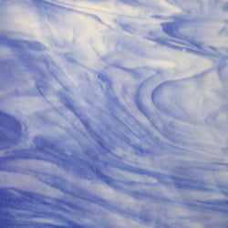 Blue w/ White Wispy Iridescent Opal - Stained Glass Express 