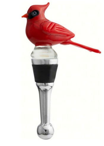 Bottle Stopper Cardinal - Stained Glass Express 