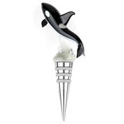 Bottle Stopper Orca Whale - Stained Glass Express 
