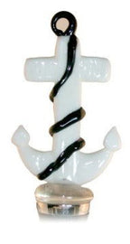 Bottle Stopper White Anchor - Stained Glass Express 