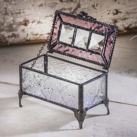 Box Clear Vintage, Pink Rose and Bevels