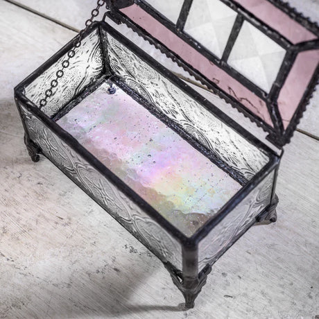 Box Clear Vintage, Pink Rose and Bevels