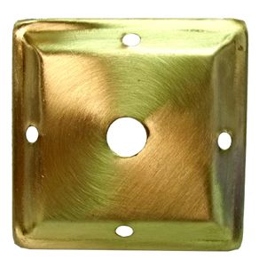 Brass Vented Vase Cap 2.75 inch Square - Stained Glass Express 