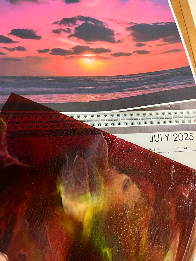 Bullseye Cranberry Pink, Royal Blue, Spring Green, Double Rolled fusible Glass 90 COE