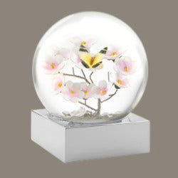 Butterfly on Branch Snow Globe - Stained Glass Express 
