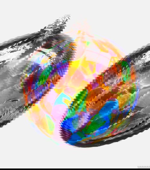 CALICO BALL 6" FESTIVE - Stained Glass Express 