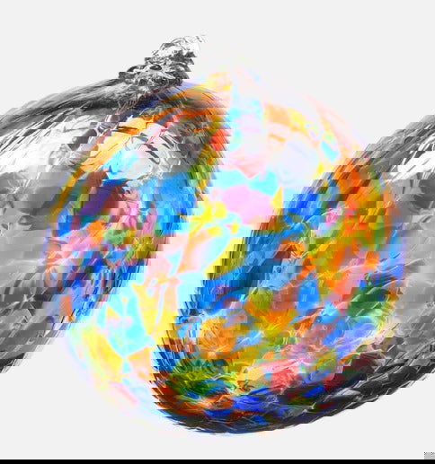 CALICO BALL 6" SUNNY SKY - Stained Glass Express 