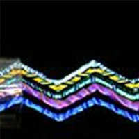 CBS 3MM Taste Of Texture Wavy Dichro Firestrips 96 COE - Stained Glass Express 