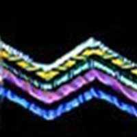 CBS Taste of Texture Wavy Firestrips Black Dichro 96 COE - Stained Glass Express 