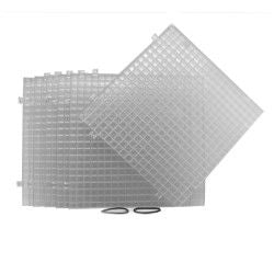 CLEAR WAFFLE GRID SURFACE 6PK - Stained Glass Express 