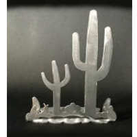 Cactus Brushed Aluminum Art Stand - Stained Glass Express 