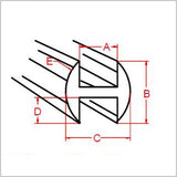 Came Lead H Rd 7/32" - Stained Glass Express 