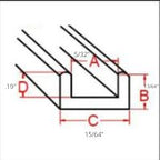Came Lead U Flat 1/4" - Stained Glass Express 