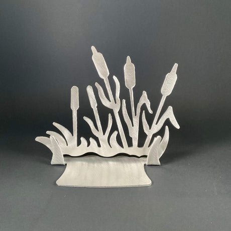 Cattail Brushed Aluminum Art Stand
