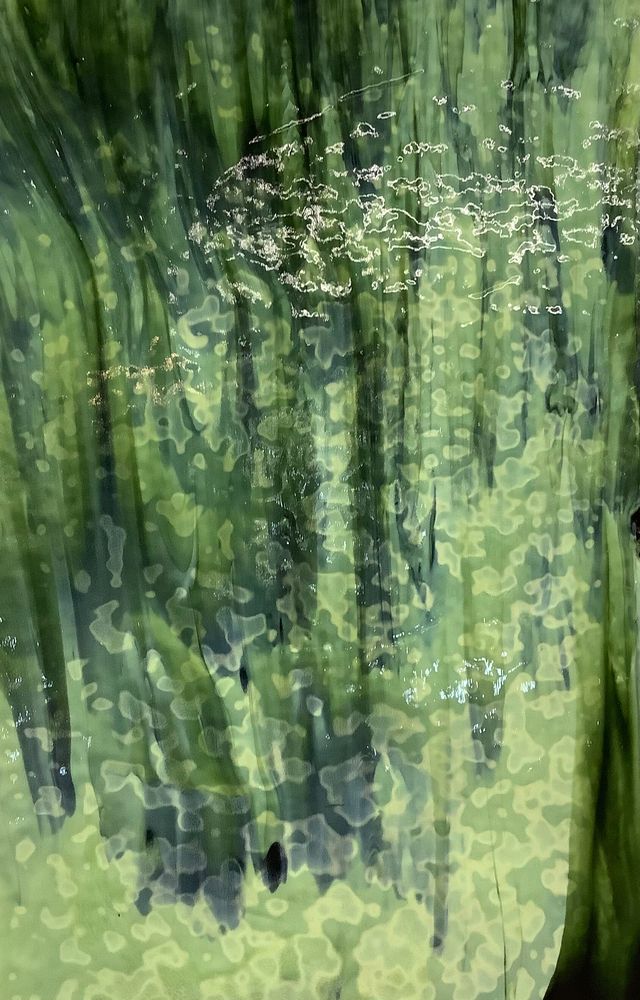 Celery, Forest Green Ring Mottle - Stained Glass Express 