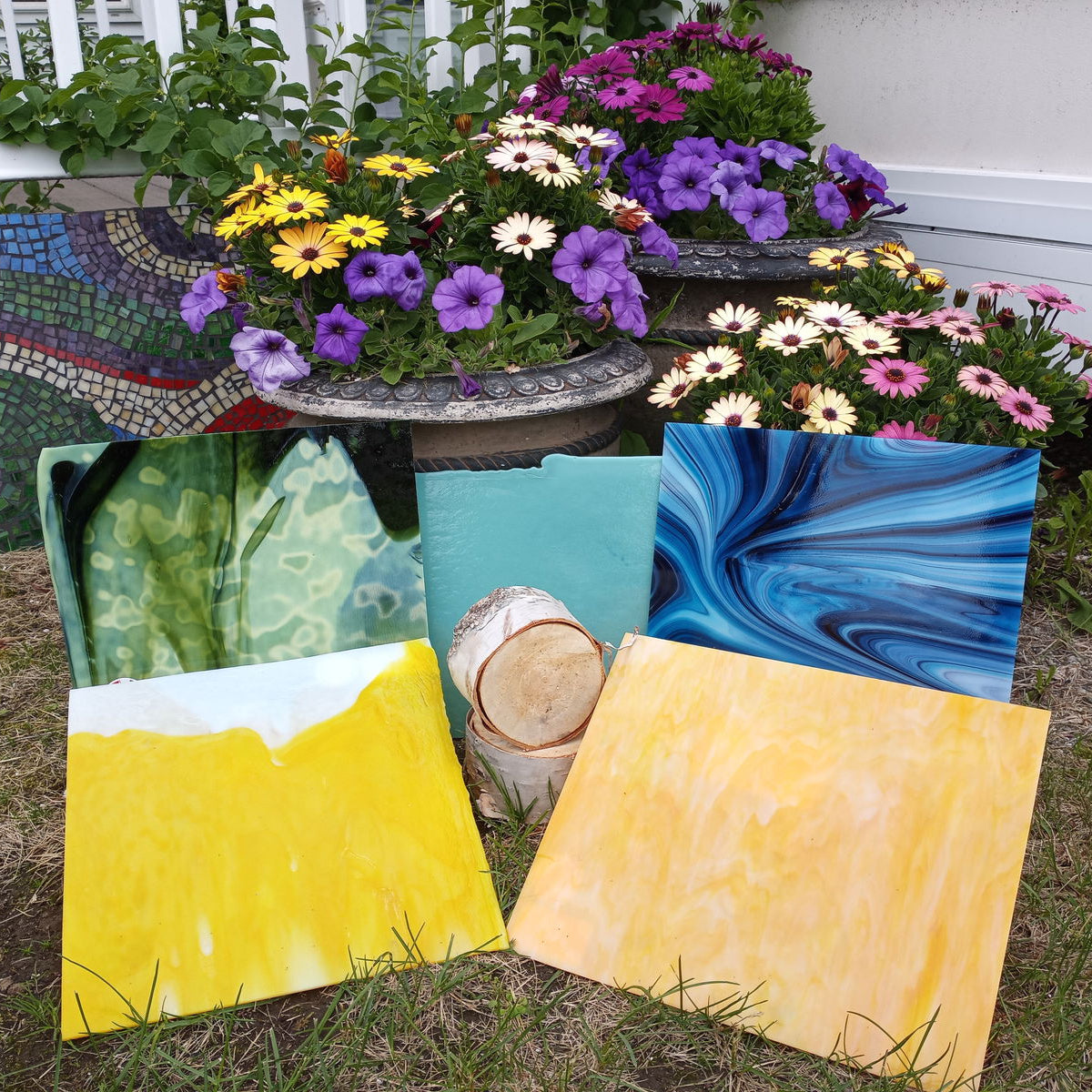 Celery, Forest Green Ring Mottle - Stained Glass Express 