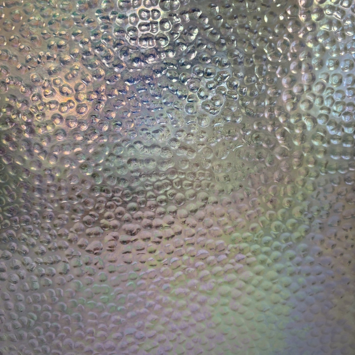 Clear Hammered Iridescent