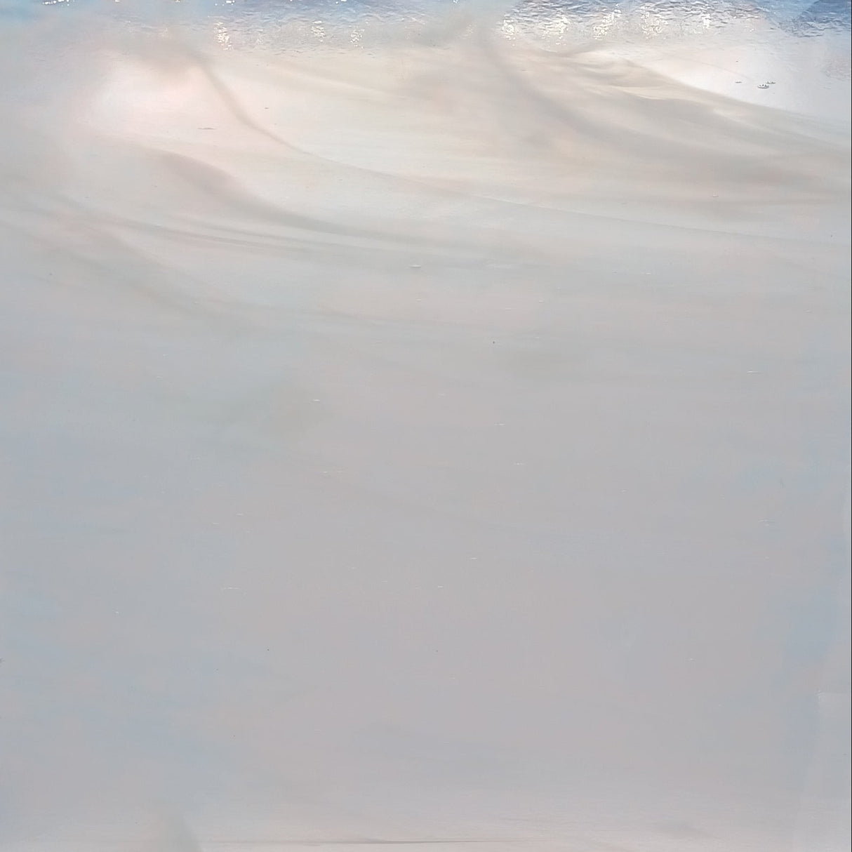Clear, White Wispy Iridescent