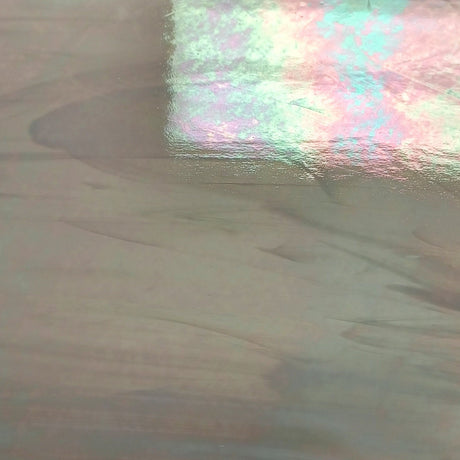 Clear, White Wispy Iridescent