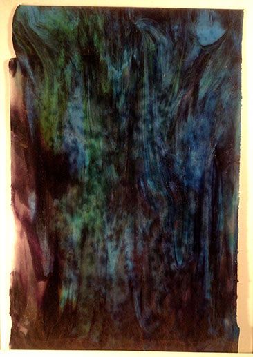 Copper Cobalt, Ice White, Purple & Green Stipple - Stained Glass Express 